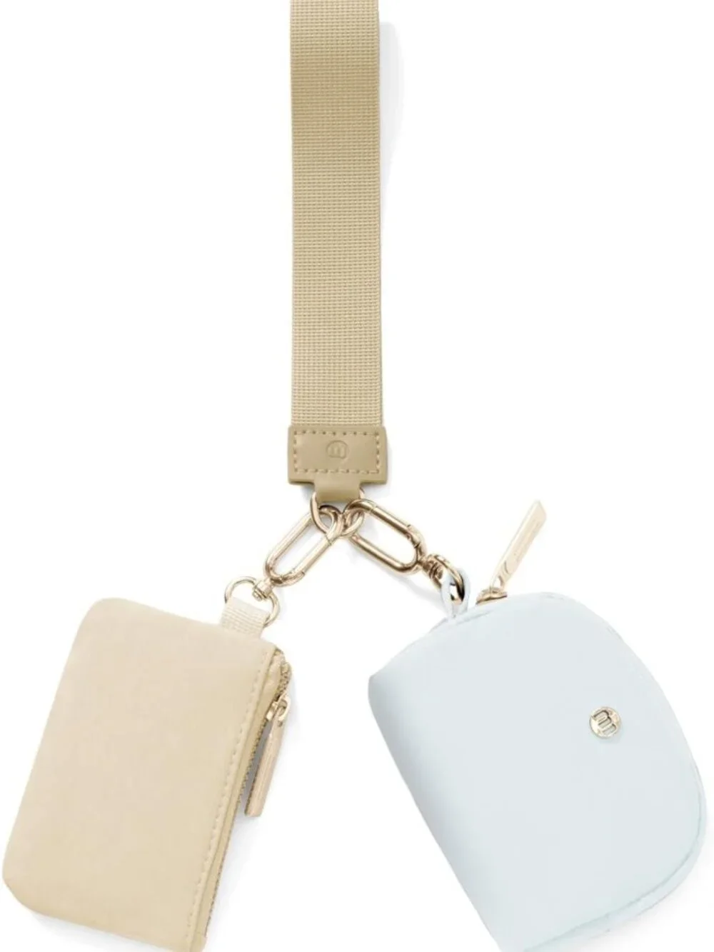 Mini Zip Around Keychain Wallet for Women - Detachable Wristlet & Coin Purse
